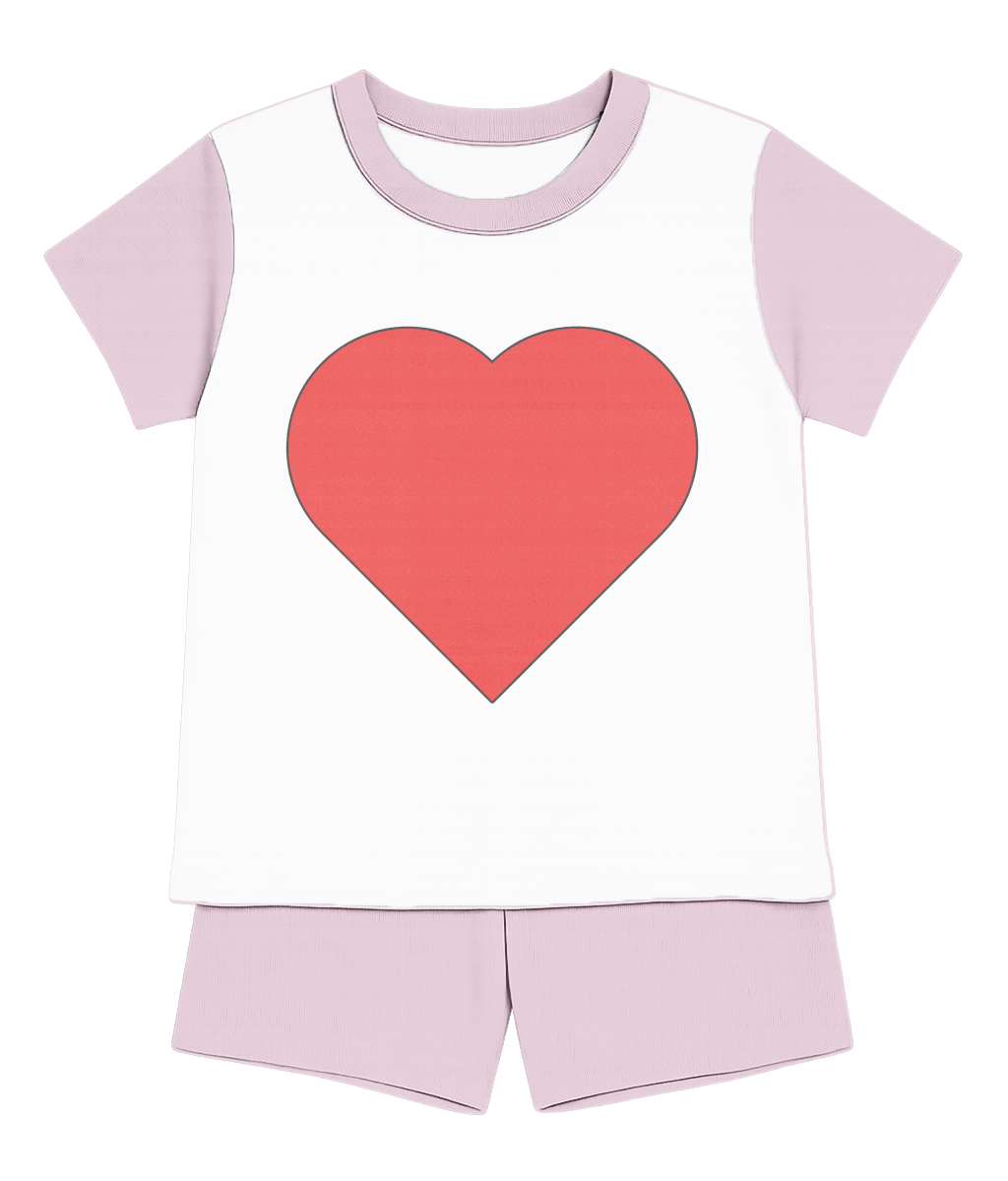 Kids’ Heart-Print Pajamas – Cute & Comfy Children’s Sleepwear